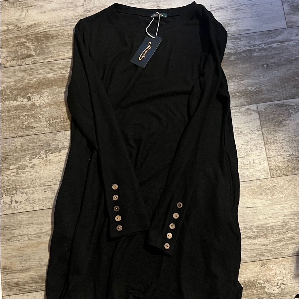 Elegant Black Long Sleeve Dress